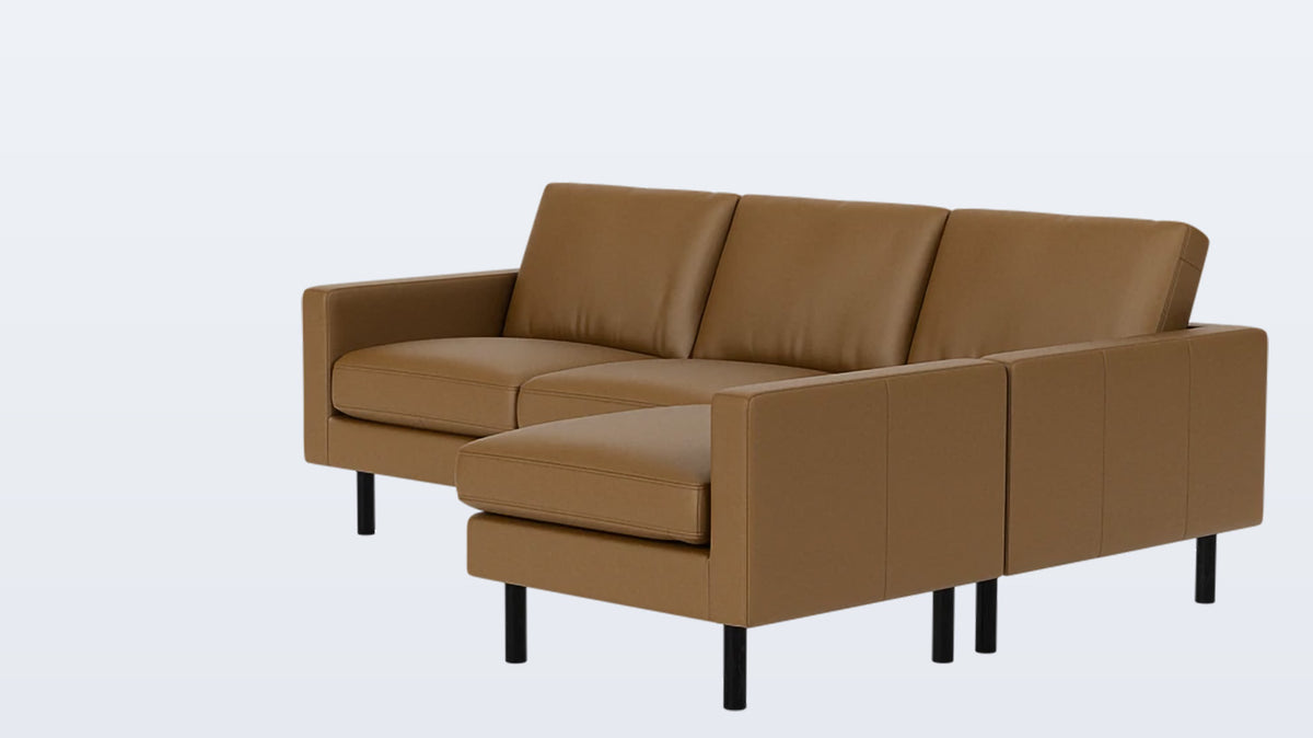 joan 2-piece sectional (plain) - leather