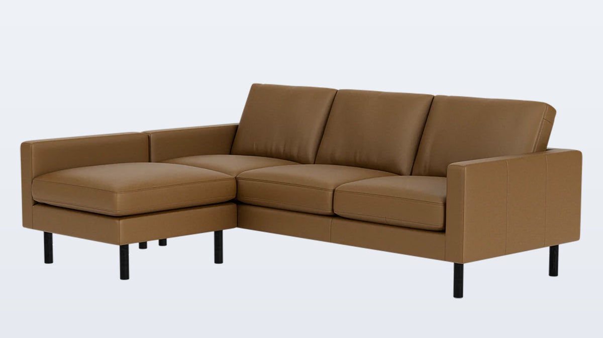 joan 2-piece sectional (plain) - leather