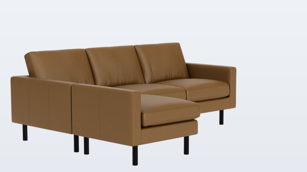 joan 2-piece sectional (plain) - leather