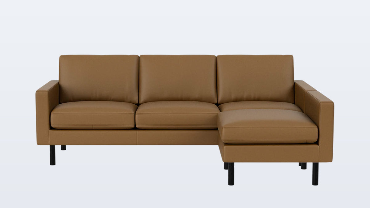 joan 2-piece sectional (plain) - leather