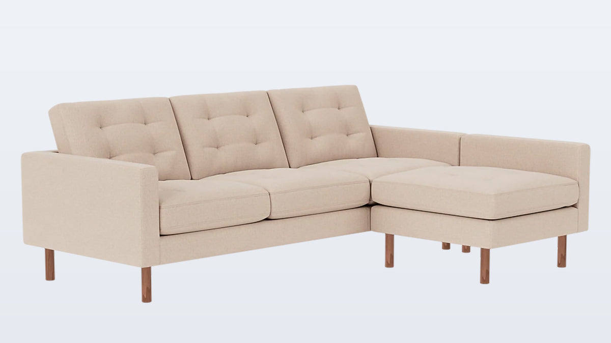 joan 2-piece sectional (tufted) - fabric