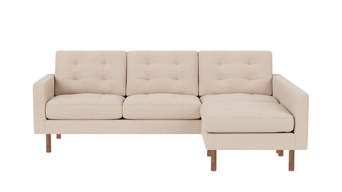 joan 2-piece sectional (tufted) - fabric