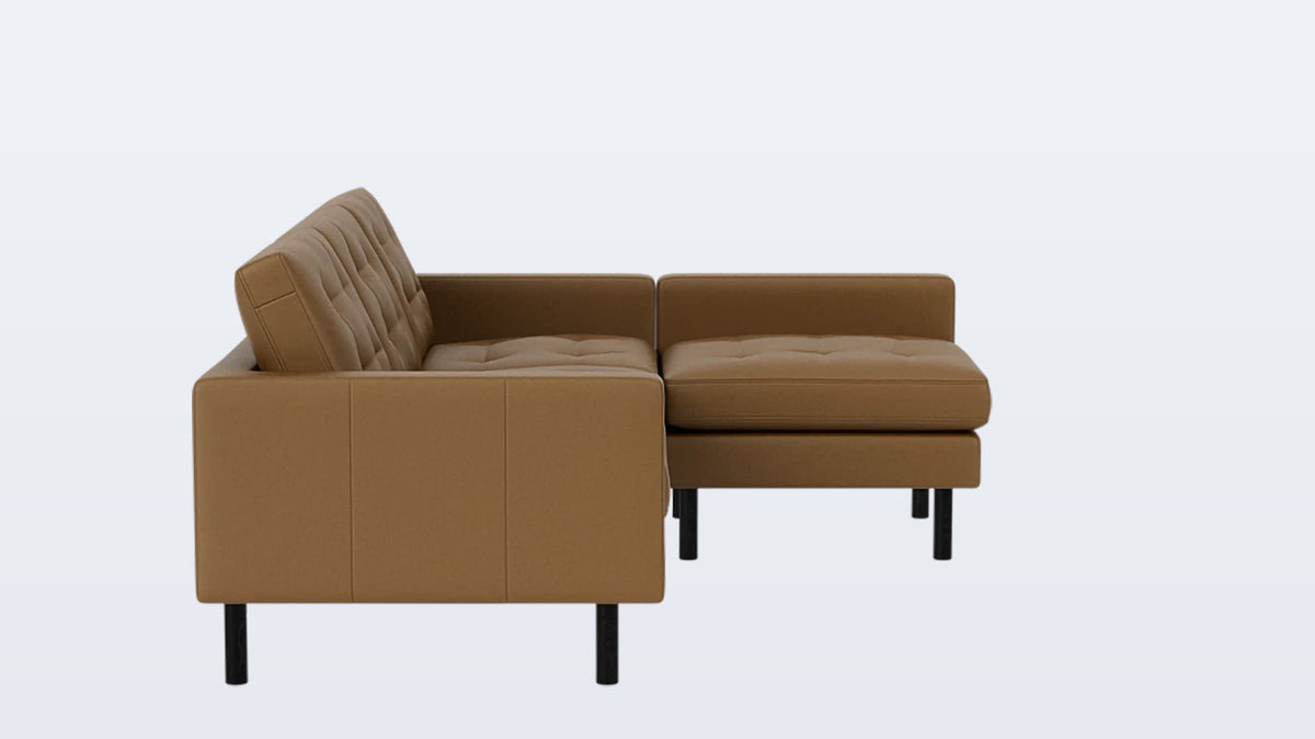 joan 2-piece sectional (tufted) - leather