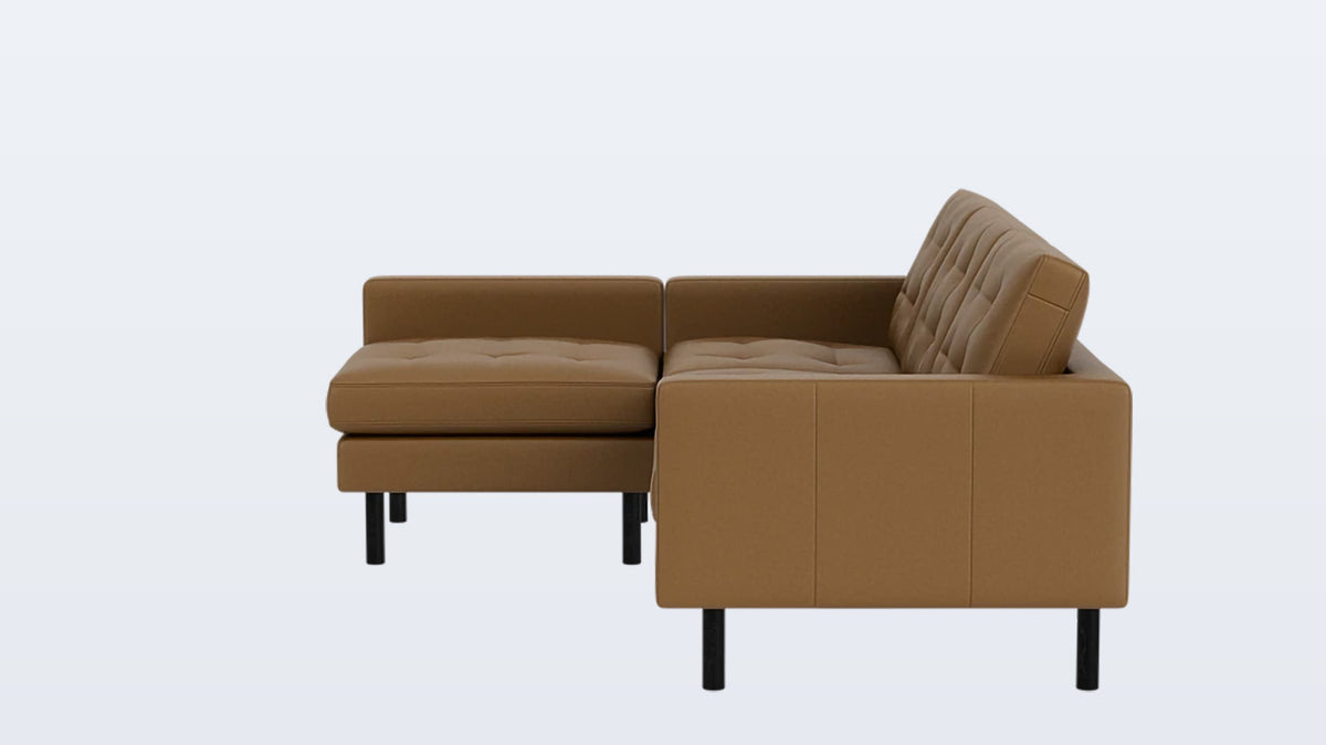 joan 2-piece sectional (tufted) - leather