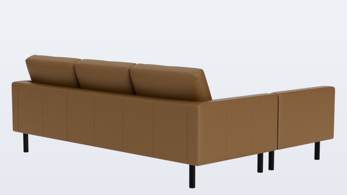 joan 2-piece sectional (tufted) - leather