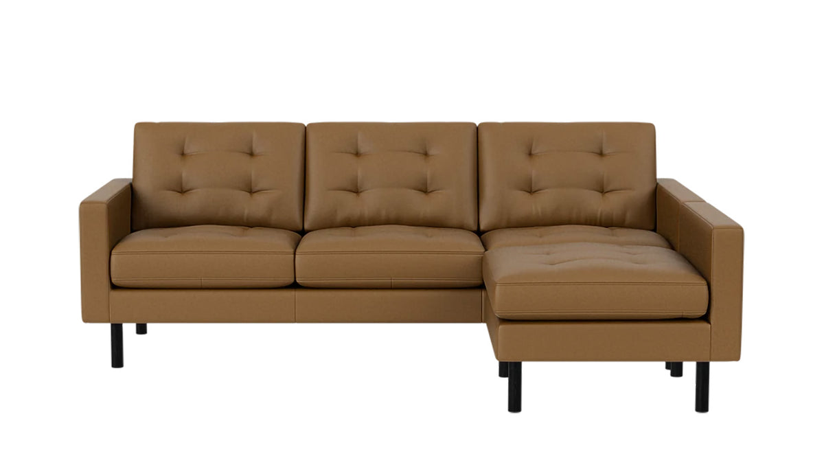 joan 2-piece sectional (tufted) - leather