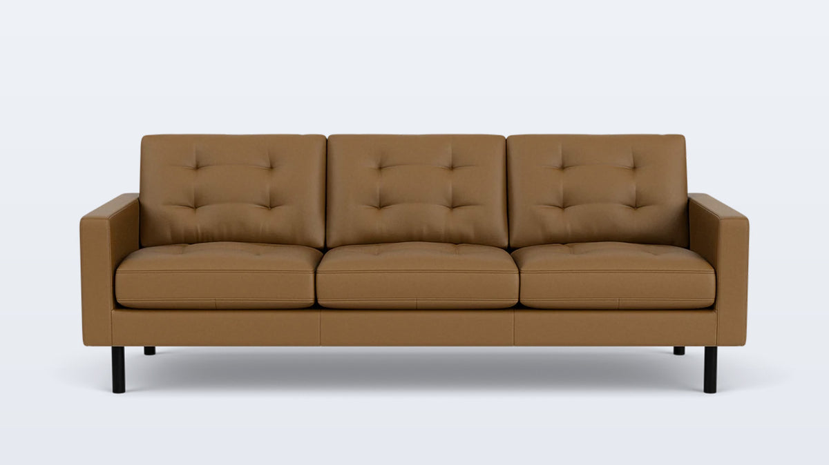 joan 87&quot; sofa (tufted) - leather