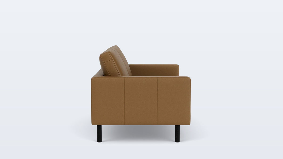 joan loveseat (plain) - leather