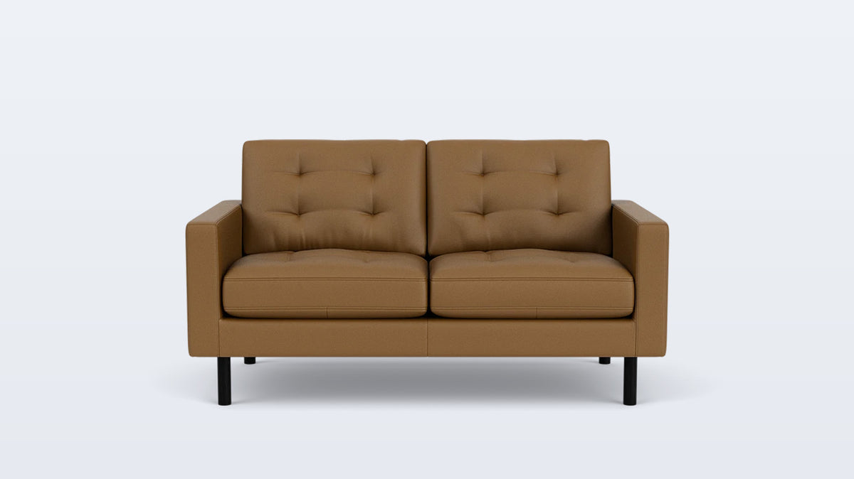 joan loveseat (tufted) - leather