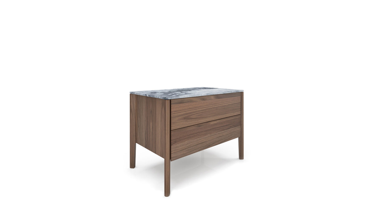lewis wide 2 drawer nightstand