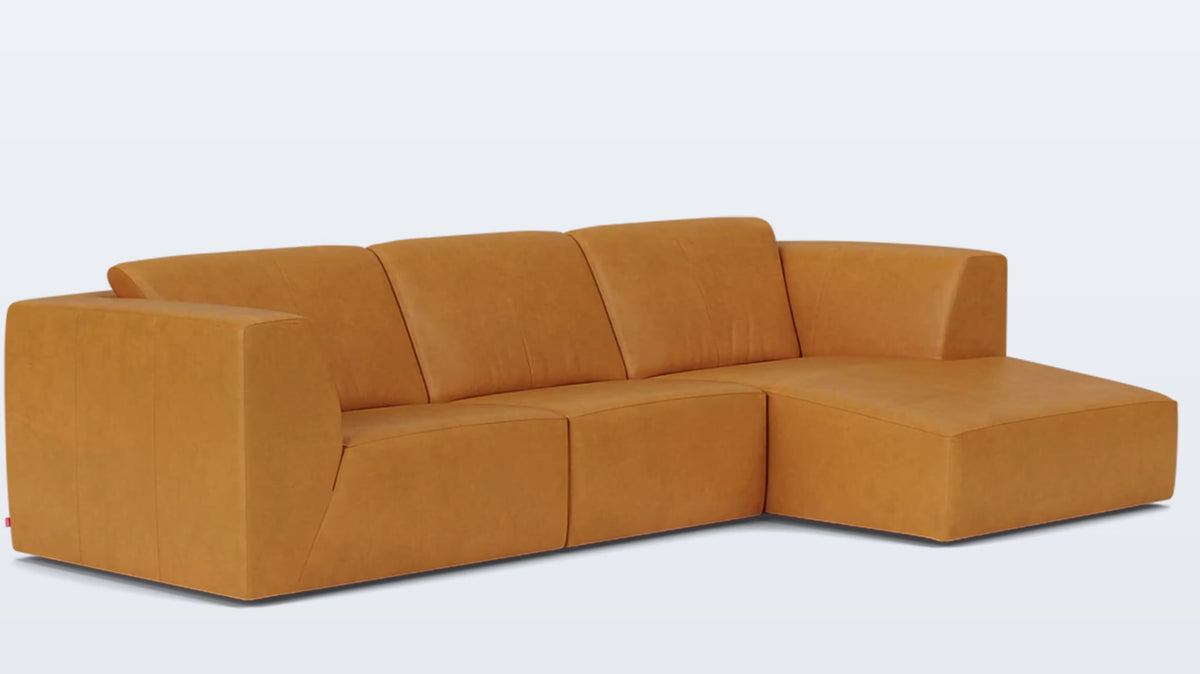 morten 3-piece sectional - leather