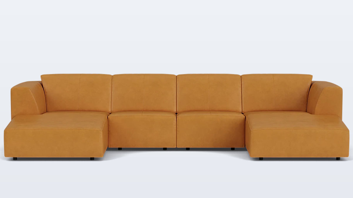 morten 4-piece sectional - leather