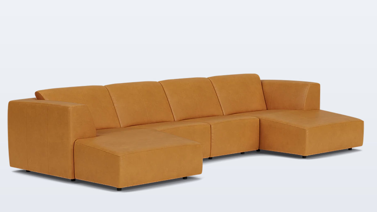 morten 4-piece sectional - leather