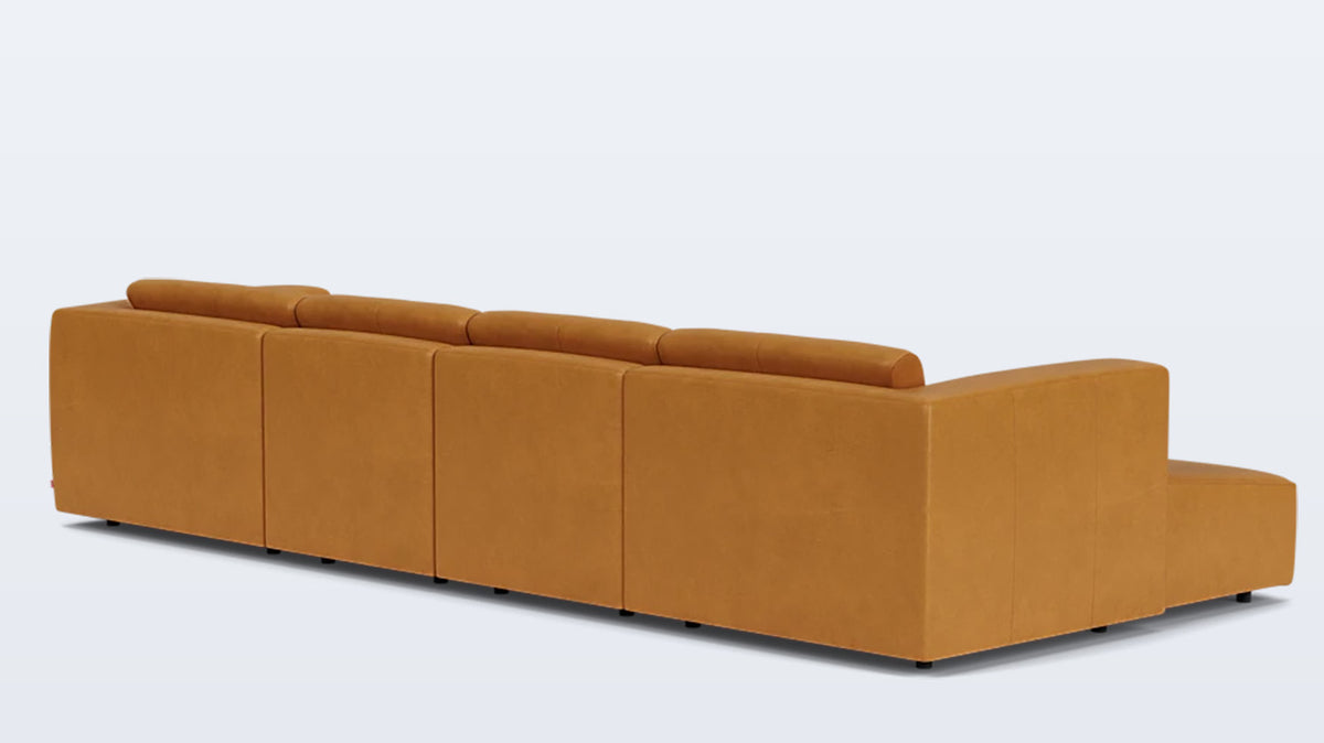 morten 4-piece sectional - leather