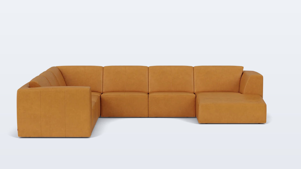 morten 6-piece sectional - leather