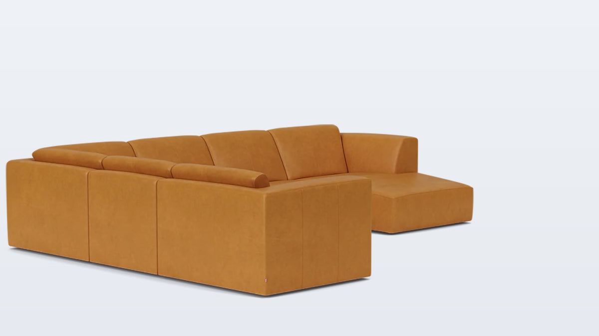 morten 6-piece sectional - leather