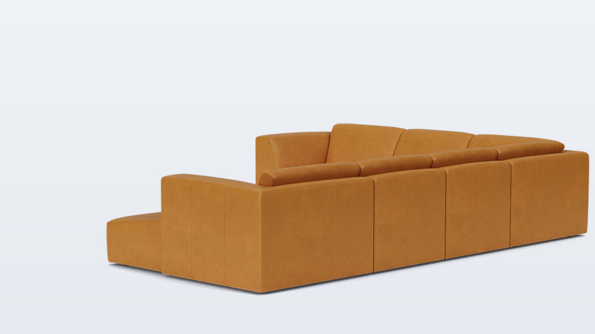 morten 6-piece sectional - leather