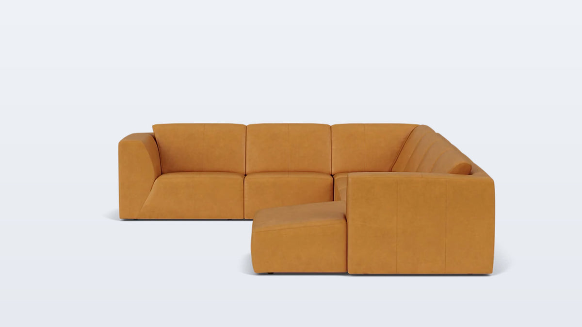 morten 6-piece sectional - leather