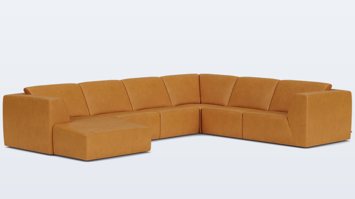 morten 6-piece sectional - leather