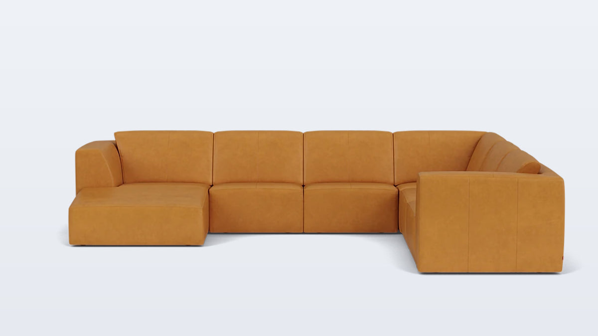 morten 6-piece sectional - leather