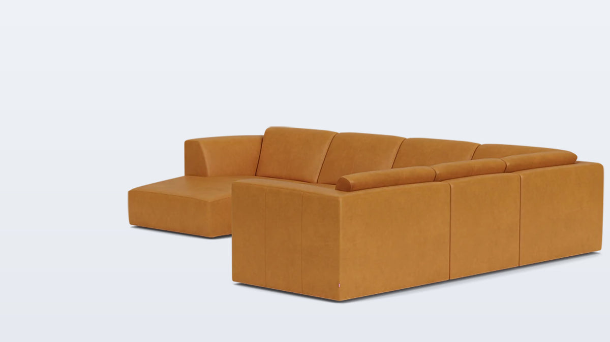 morten 6-piece sectional - leather