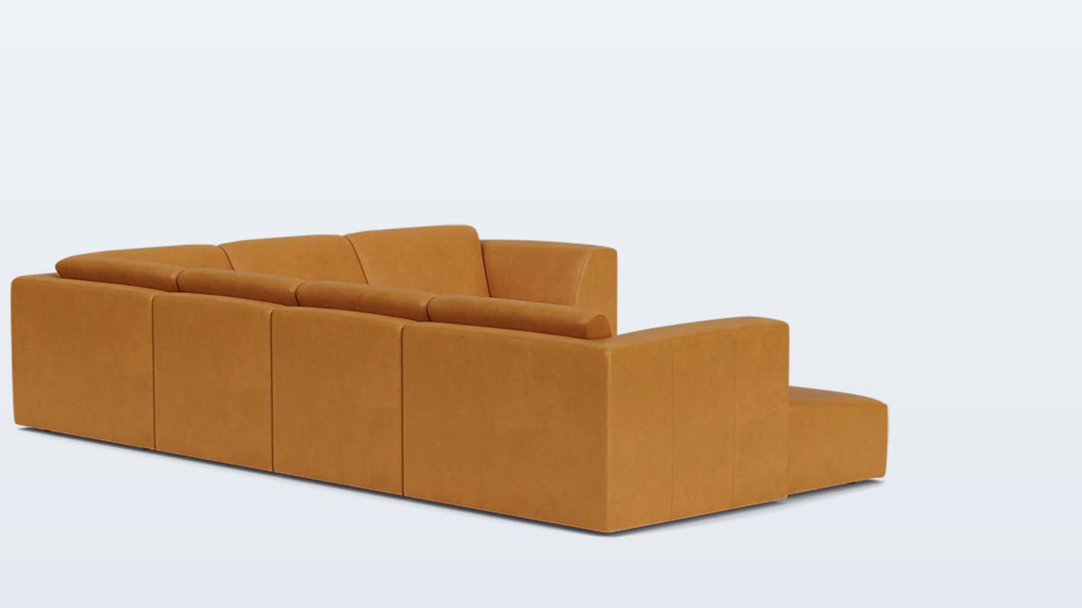 morten 6-piece sectional - leather