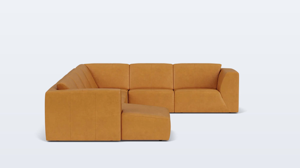 morten 6-piece sectional - leather