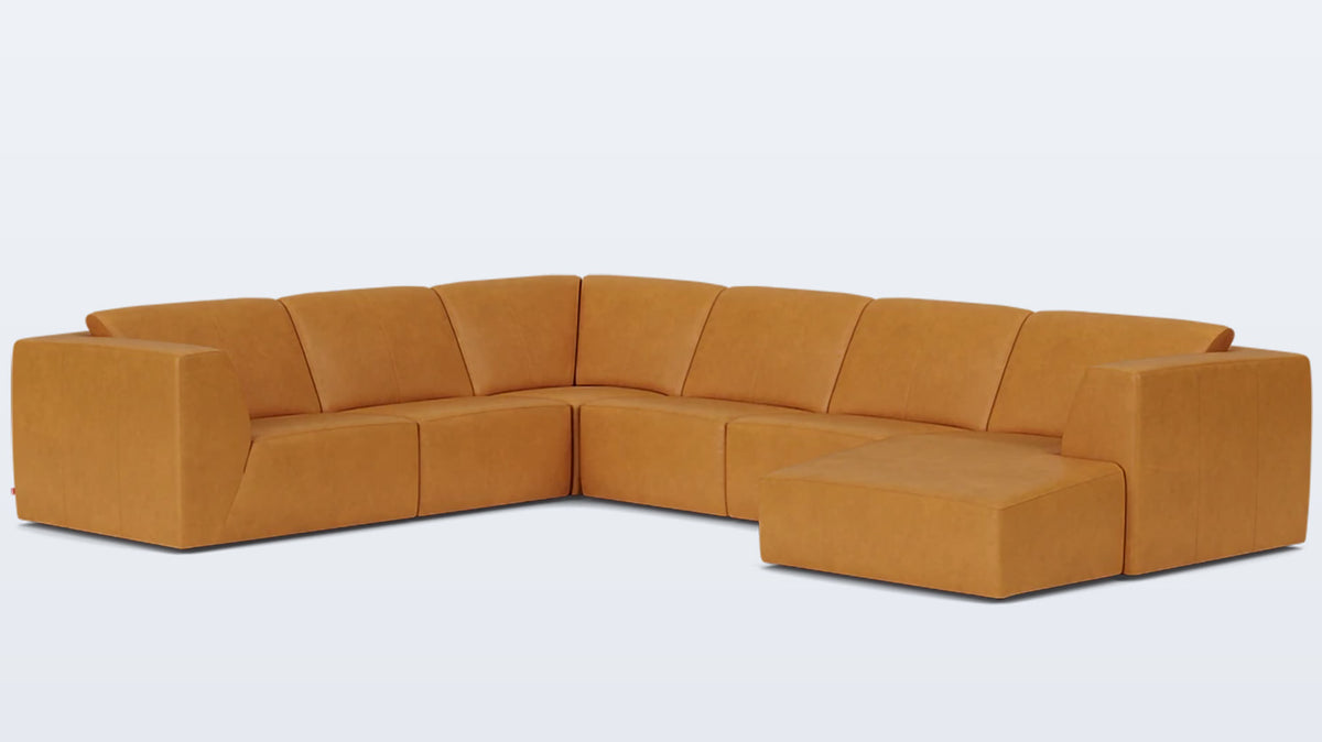 morten 6-piece sectional - leather