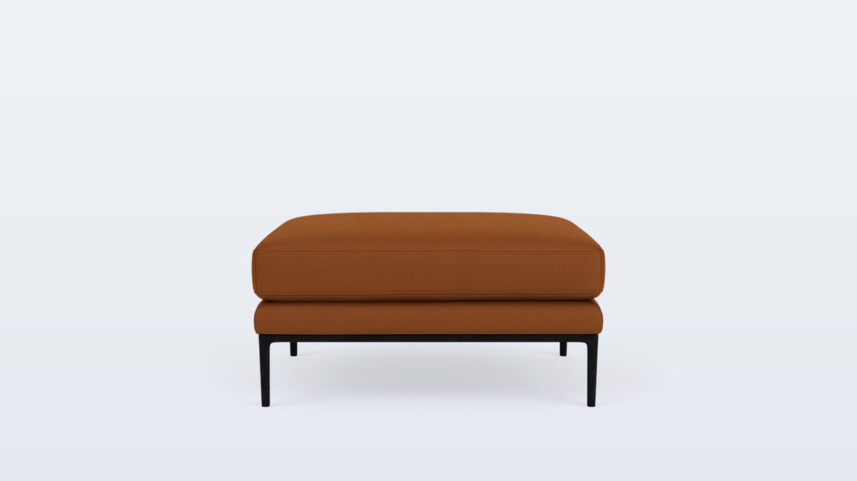 oma rectangular ottoman - leather