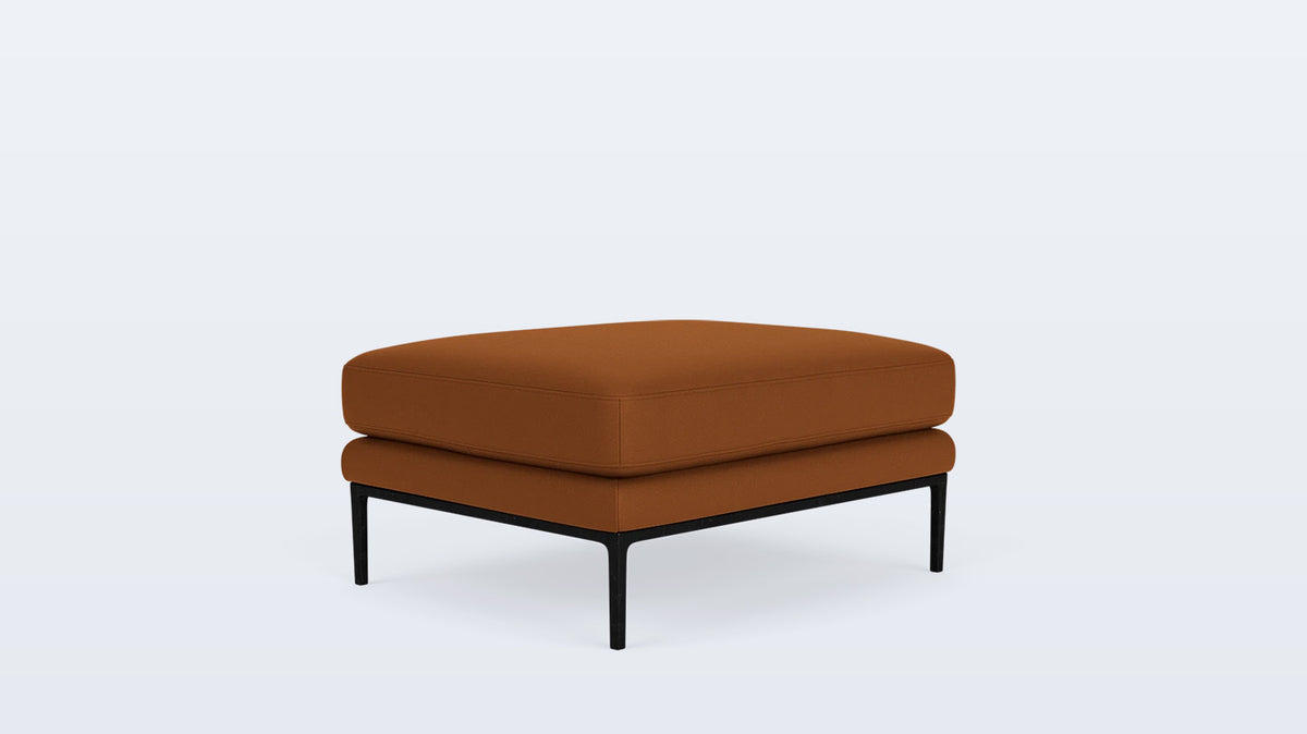 oma rectangular ottoman - leather