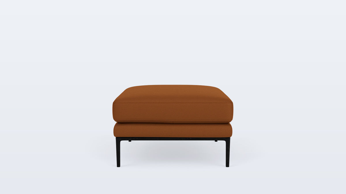 oma rectangular ottoman - leather