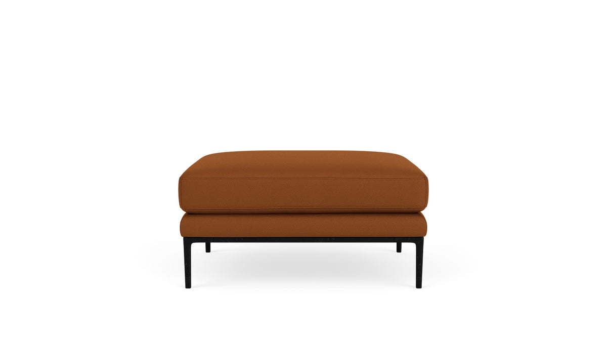 oma rectangular ottoman - leather