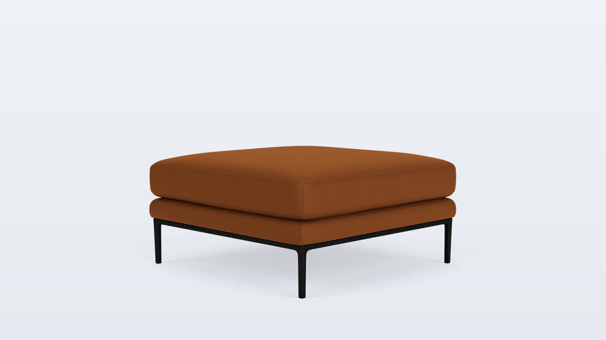 oma square ottoman - leather