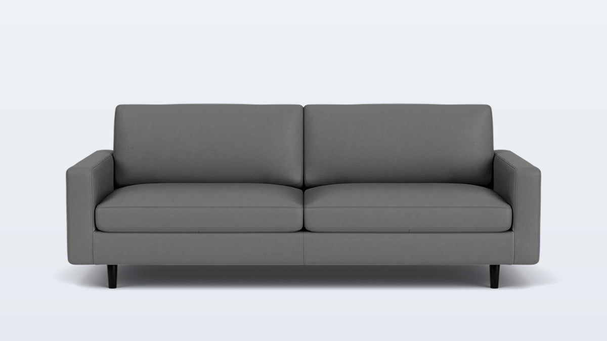 oskar plush 85&quot; sofa - leather