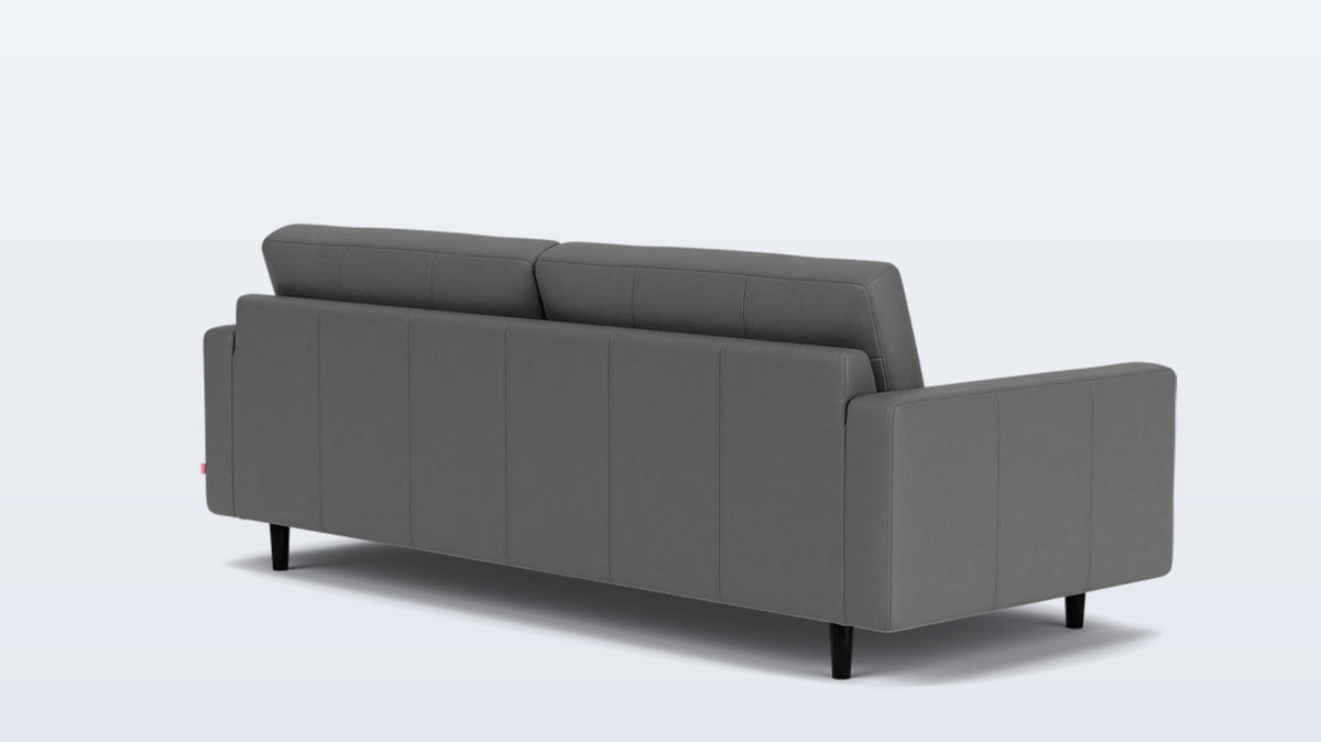 oskar plush 85&quot; sofa - leather