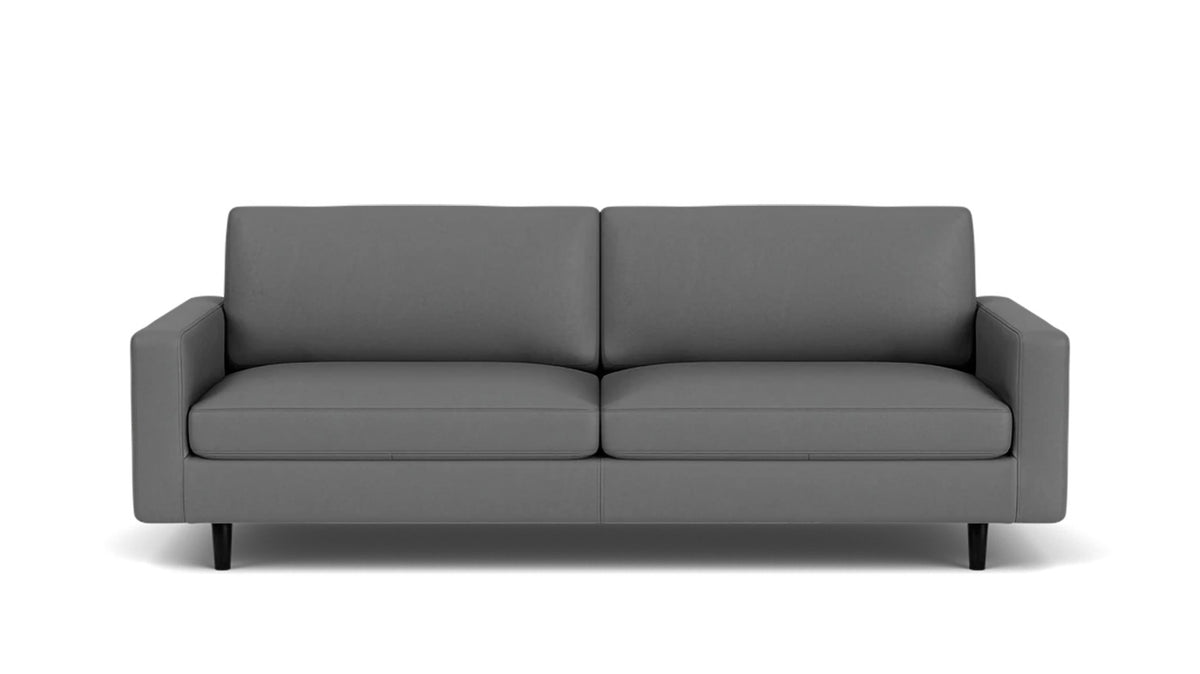 oskar plush 85&quot; sofa - leather