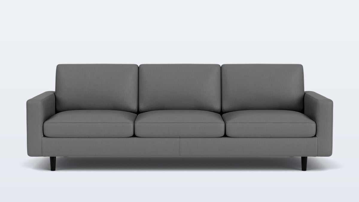 oskar plush 93&quot; sofa - leather