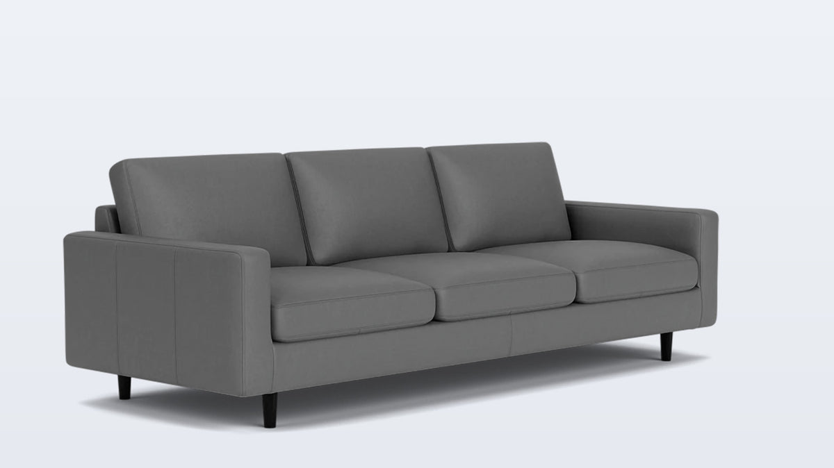 oskar plush 93&quot; sofa - leather