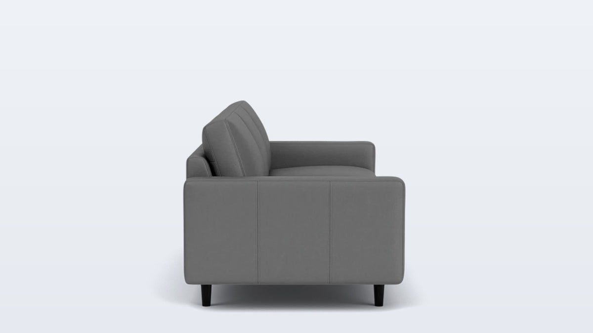 oskar plush 93&quot; sofa - leather