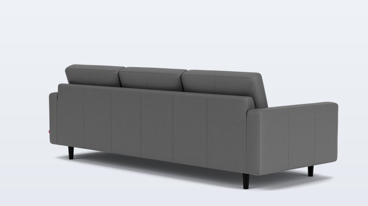 oskar plush 93&quot; sofa - leather