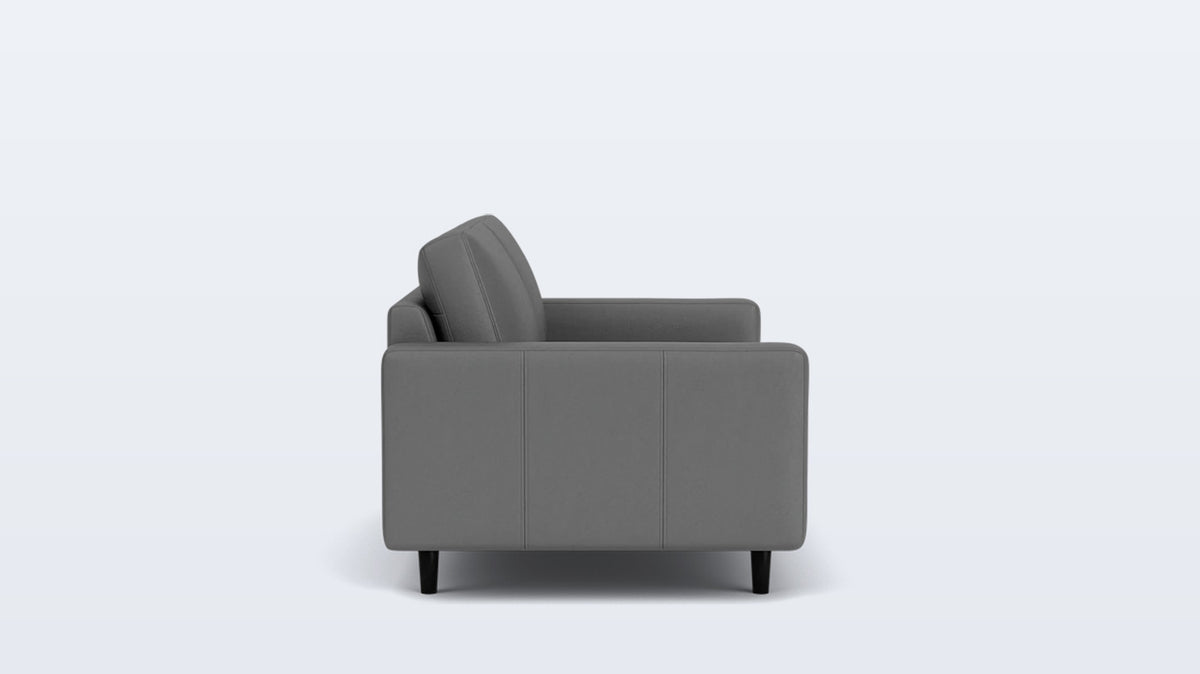 oskar plush loveseat - leather