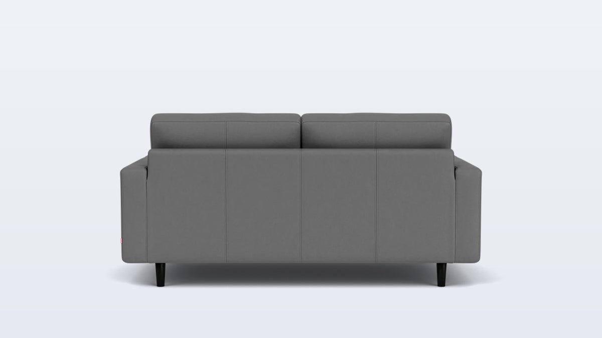 oskar plush loveseat - leather