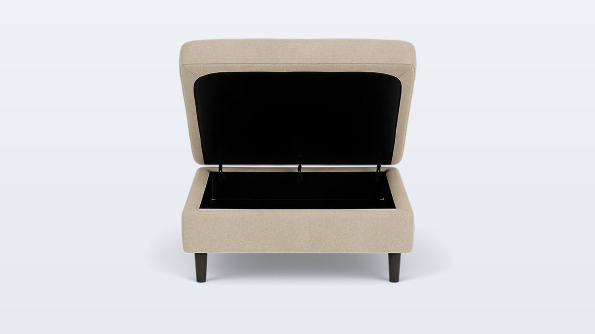 oskar square storage ottoman - fabric