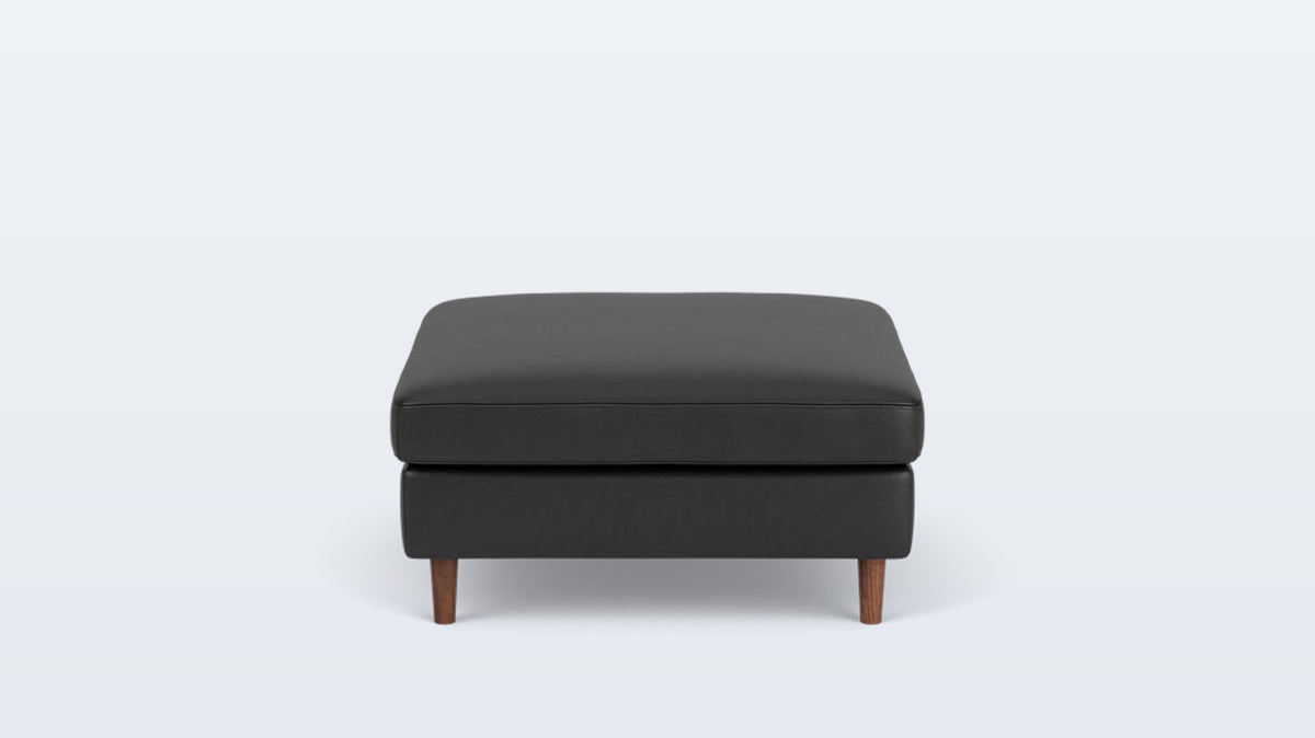 oskar square storage ottoman - leather