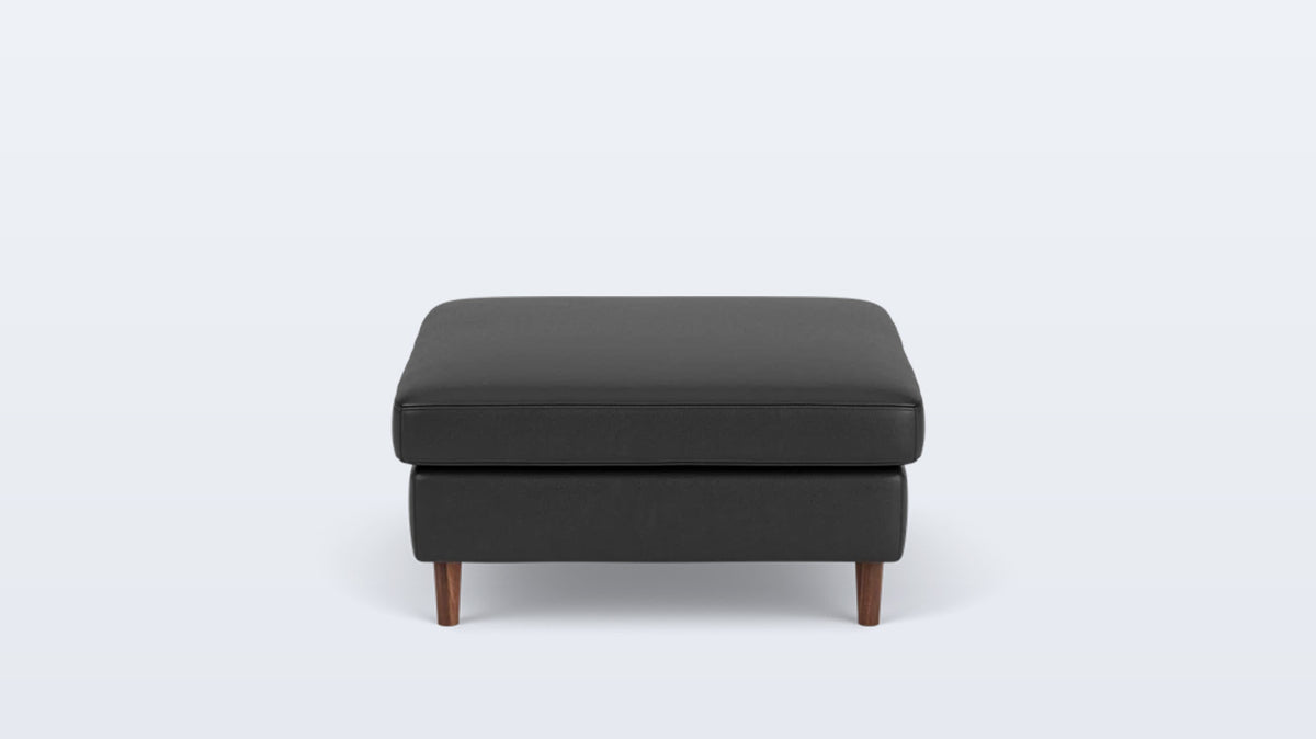 oskar square storage ottoman - leather