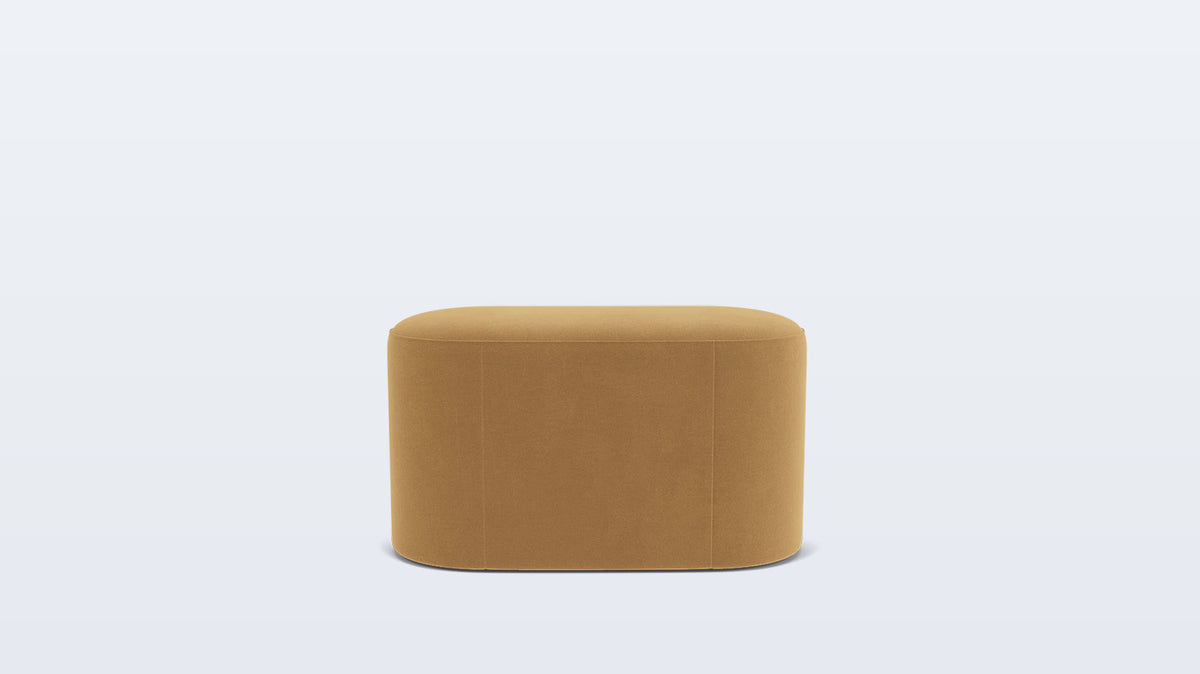 oval ottoman - fabric