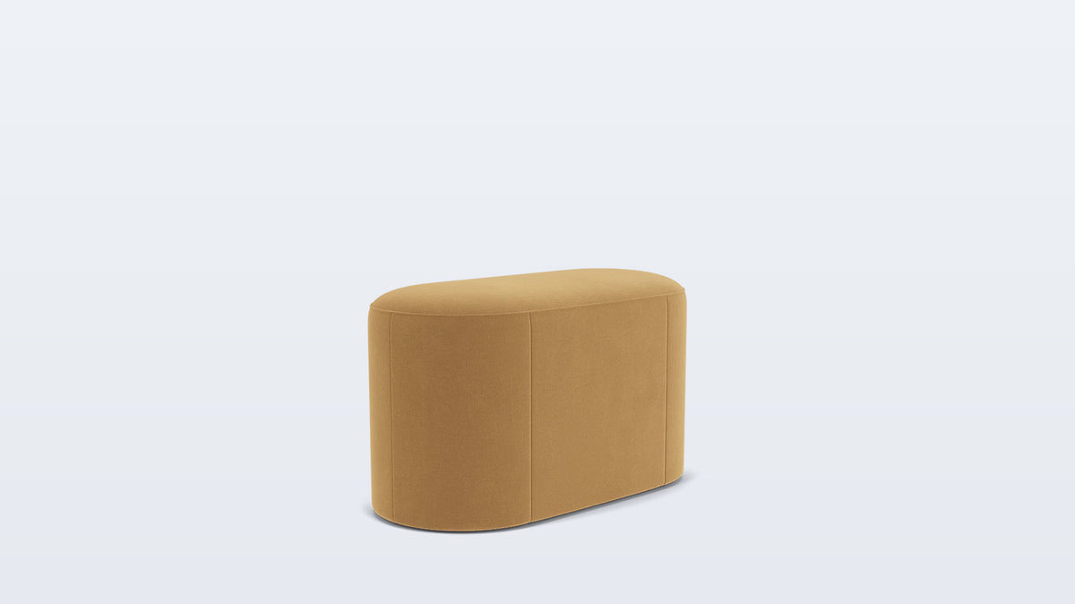 oval ottoman - fabric