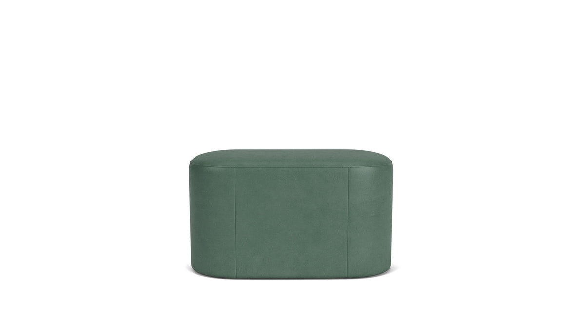 oval ottoman - leather