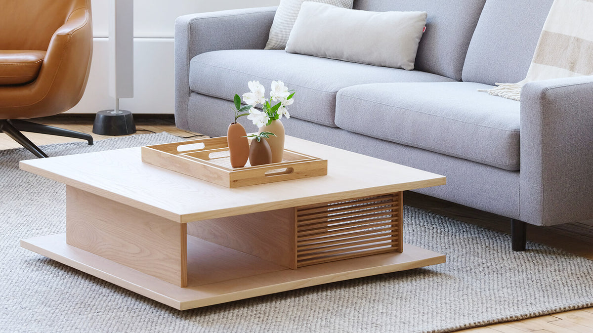 plank square coffee table