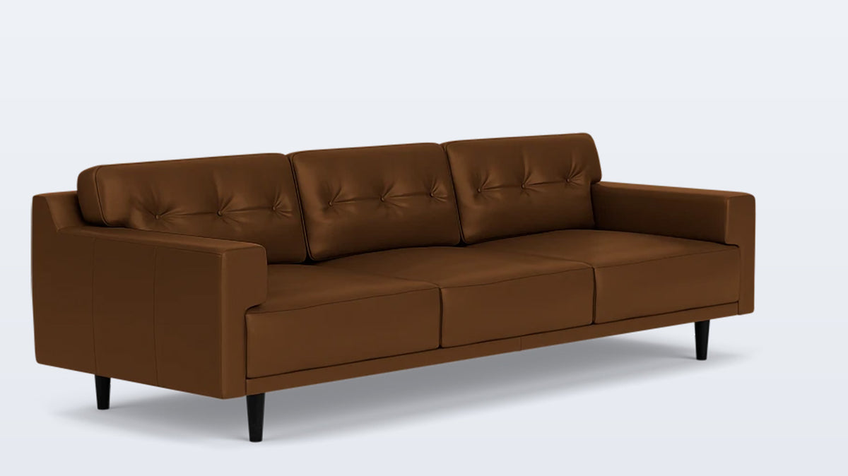 remi 101&quot; sofa (button) - leather